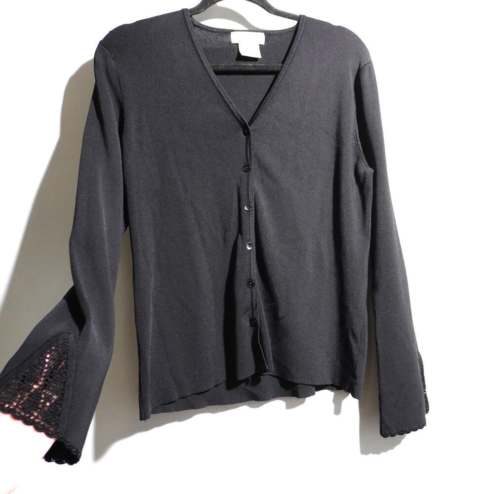 Fred David Black Button-Up Top